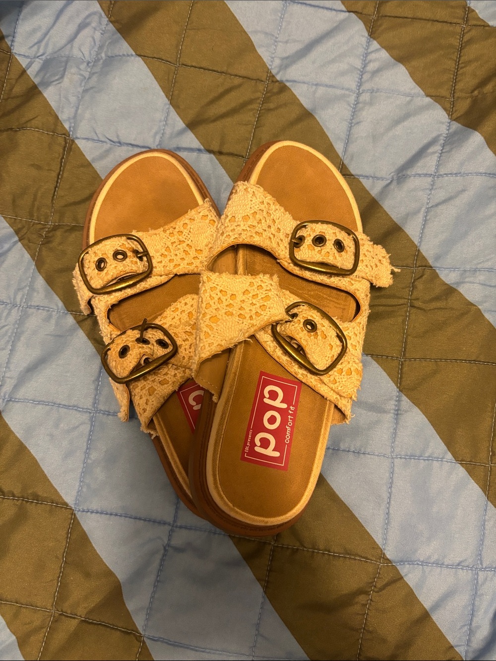 Women’s  Crochet Double-Buckle Sandals